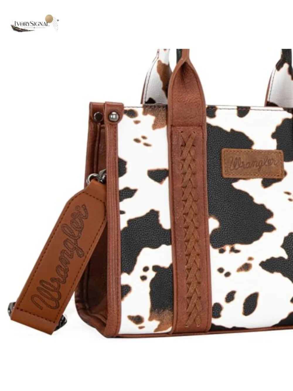 Cow Print Tote Bag for Women Western Purse Boho Top Handle Satchel Faux Leather